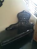 Black gothic chaise lounge