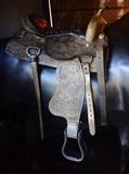 Purchased separate from horse will be included in price , authentic leather saddle