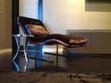 Retro chaise lounge metal base , Interior Illusions