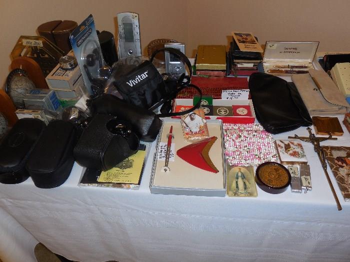 cameras, prayer books, book ends, collectables
