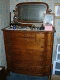 Fabulous curved oak dresser