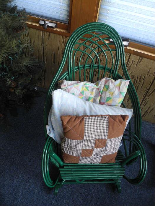Child size wicker chair