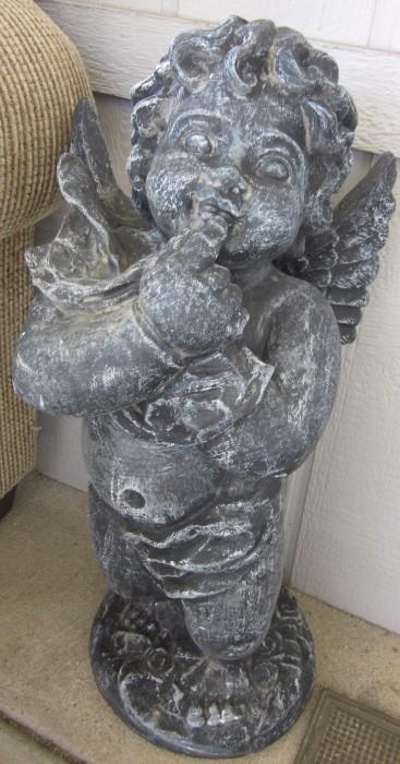 Cement angel will greet you at the door!