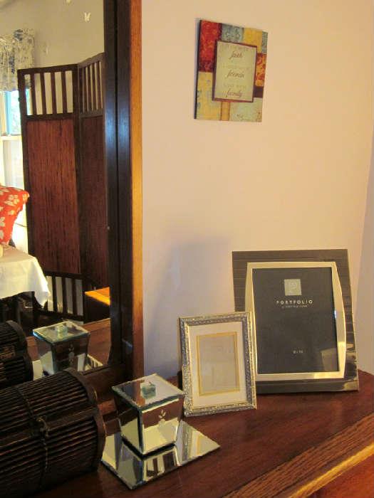 Picture frames and misc. decor.