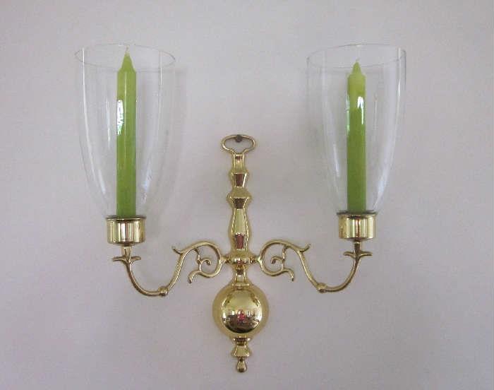 Double candelabra wall sconce