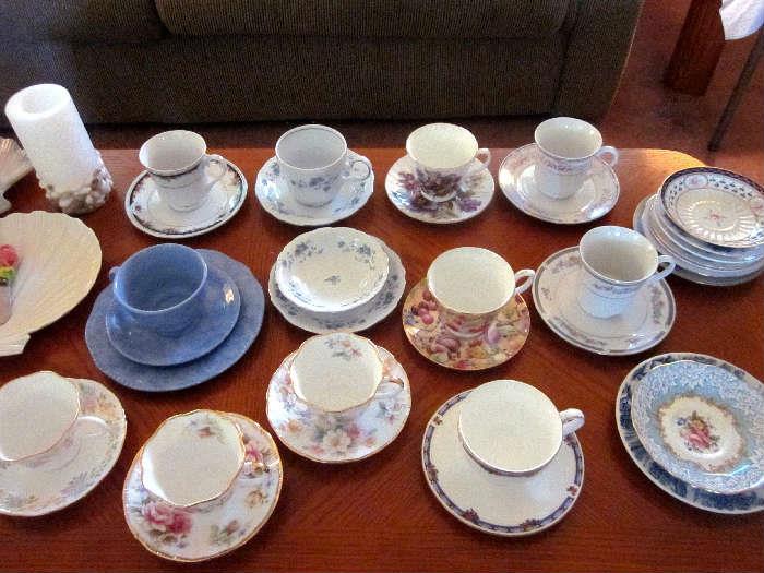 China and porcelain teacups (England, Germany, Royal Albert, Haviland, etc.)