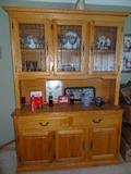 China Hutch, Coke items and Hamms glasses