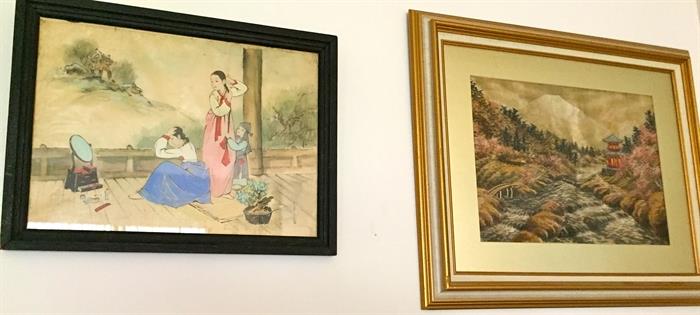 Japanese Watercolor on left