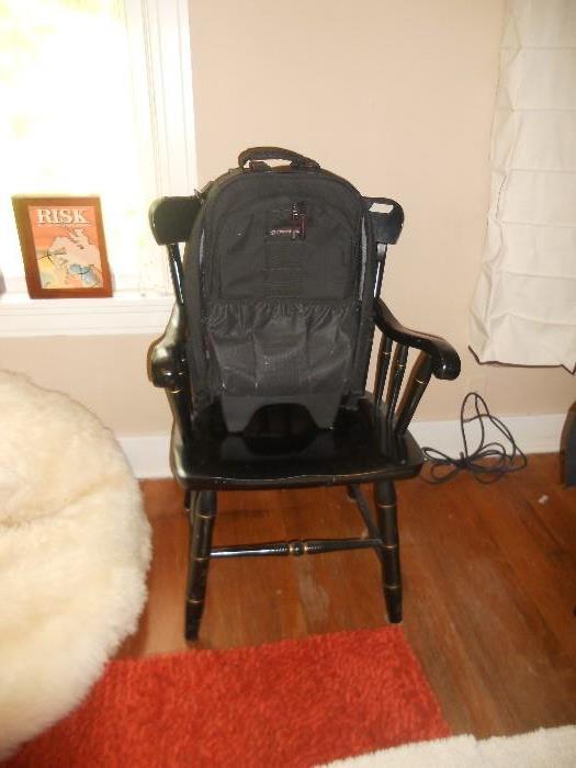 Black arm chair