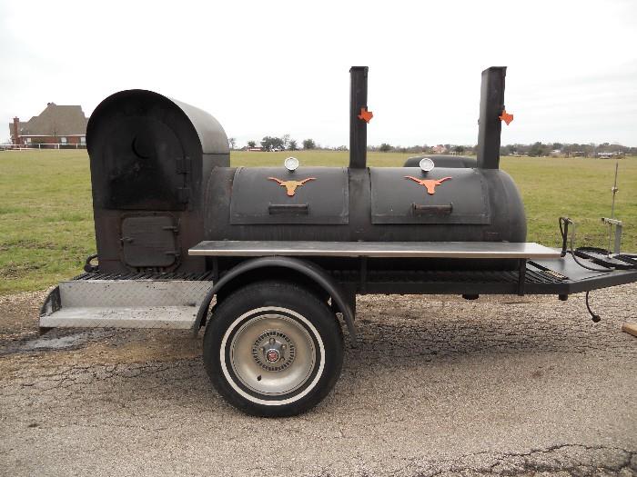 Large Bumper Pull Barbeque Pit