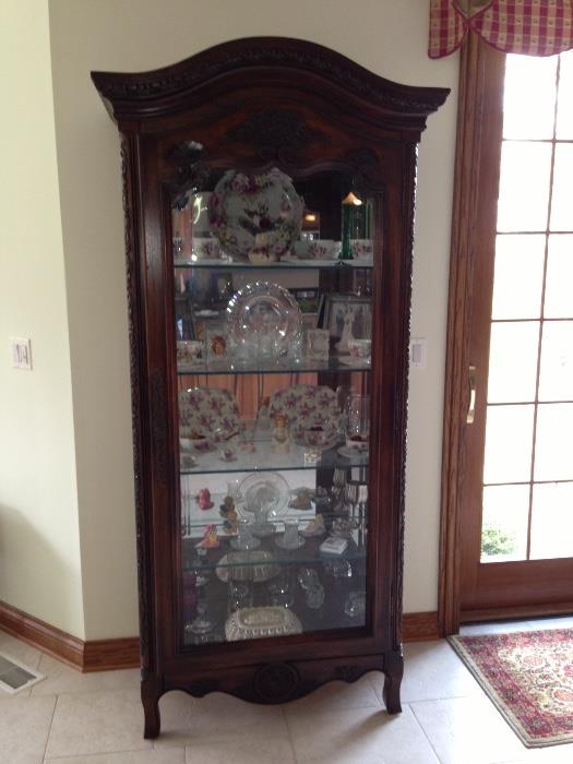 Hand carved China cabinet 