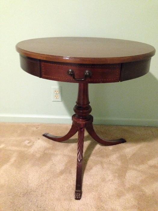 Small round table with drawer
