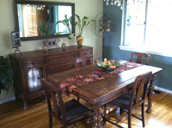 $300 dining room set (includes buffet)