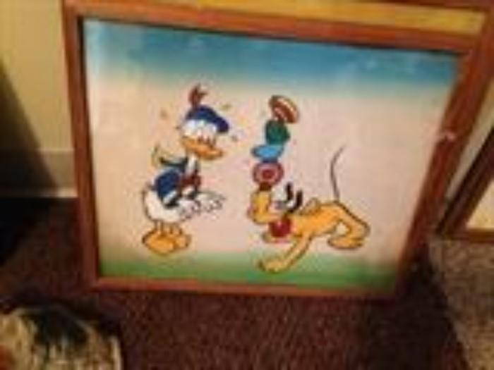 Cute Donald and goofy framed picture