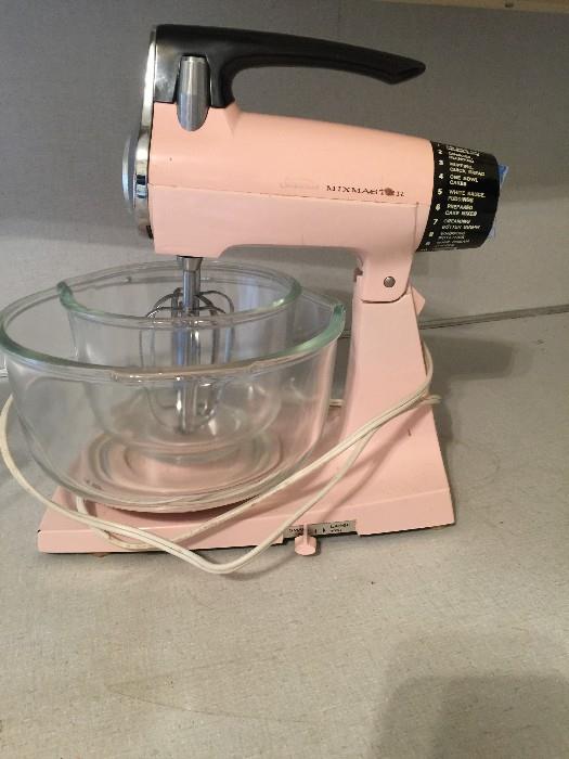 vintage pink Sunbeam Mixmaster
