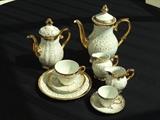 Stunning Tea Set with 24 karat gold trim