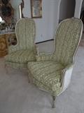 Hollywood Regency High Back Chairs, French Rococo 