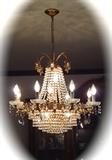 Stunning Faux Crystal Chandelier in the Dining Room