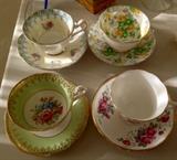 4 additional Tea Cup and Saucer Sets from this lovely ladies extensive collection