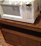 Microwave and Microwave Cart