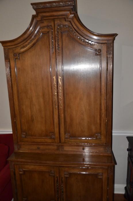 Tall Wood Hutch Cabinet