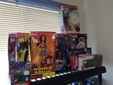 DC, Marvel, GI Joe, Barbie--we have a section of just SuperHeroes