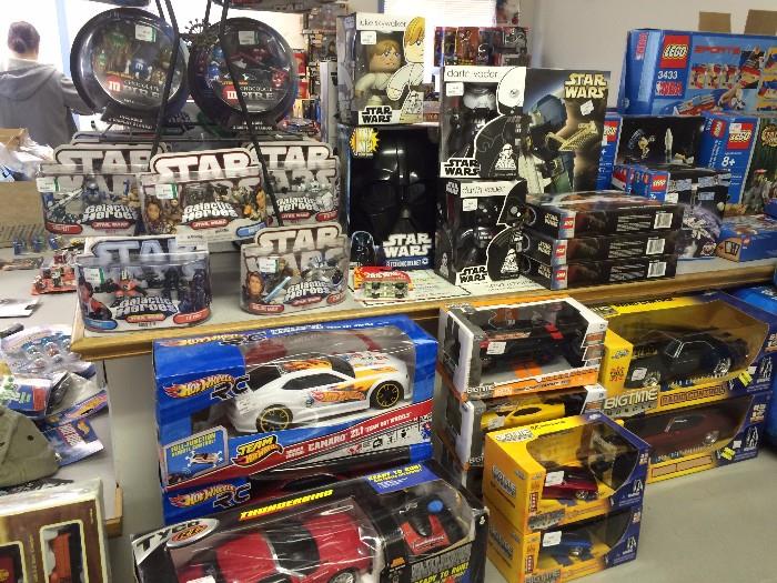 RC Cars: Hot Wheels, Tyco, BigTime, STAR WARS: action figures, M&M Figures, Lego Sets, Mighty Muggs, Bobble Heads