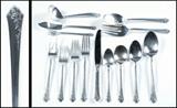 HEIRLOOM STERLING FLATWARE SET, 95 PIECES IN THE DAMASK ROSE PATTERN OF 1946 (lot 137)