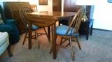 Round Drop Leaf Wood Table 42 Inch