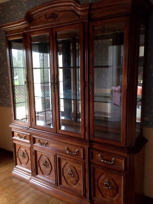 Another Stunner Is This Beautiful Lighted China Cabinet...