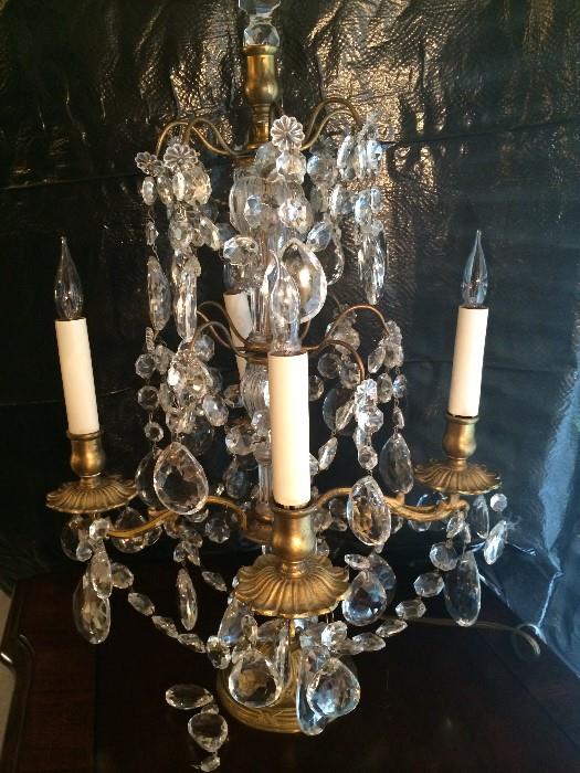             One of two "chandelier" lamps