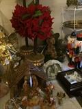  Nutcrackers; angels; nativities; poinsettia topearies