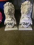                   "M" decorative lions