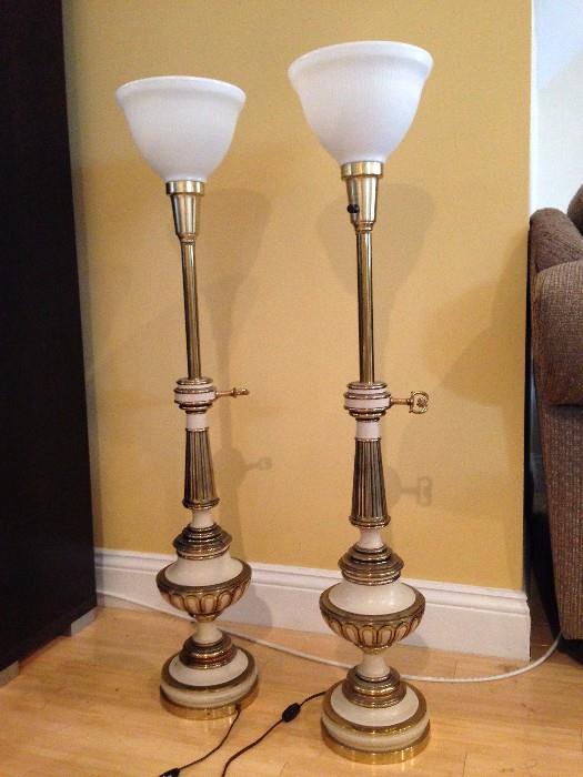 Brass and Enamel Lamps