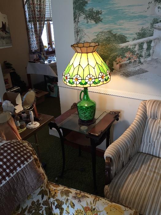 Example of some of the fine quality Lamps with Stained Glass Shade