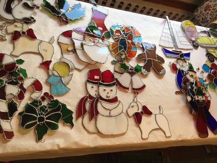 150+ Quality Stained Glass Ornament and Window pieces up for sale priced to sell