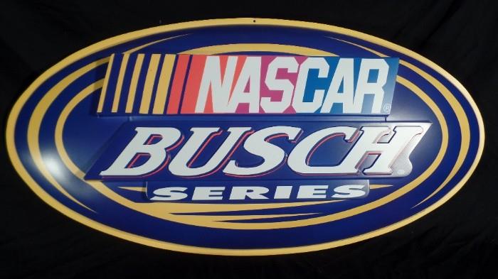 www.CTOnlineAuctions.com/SandhillsNC         NASCAR Busch Series Metal Oval Sign 