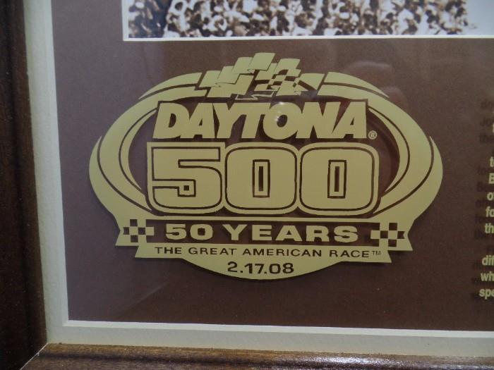www.CTOnlineAuctions.com/SandhillsNC              Daytona 500 Framed Commemorative Print 2008