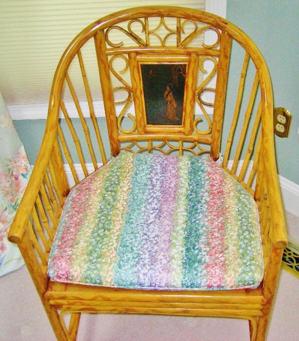 Detail of Maitland Smith matching handmade designer chairs
