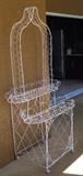 Wire two tier plant stand. Victorian vintage planter
