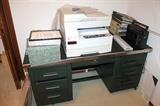 Vintage metal desk and Kyocera copier