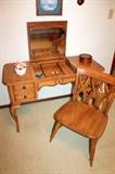 Vintage vanity desk and chair
