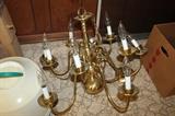 Brass chandelier
