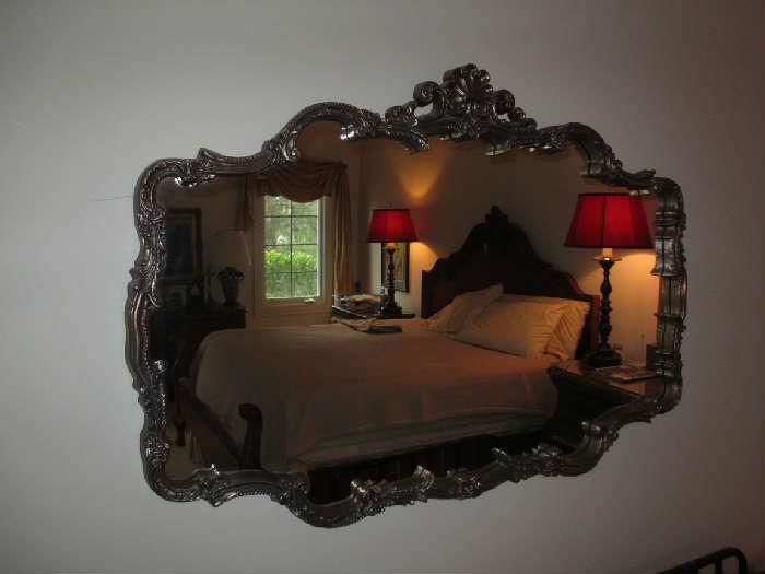 LARGE ORNATE WALL MIRROR
