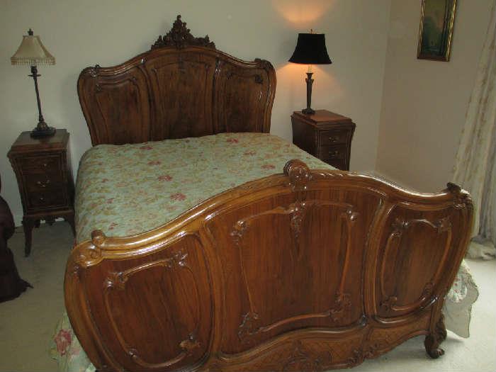FRENCH ROCOCO CARVED BED

