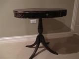 VINTAGE DRUM TABLE WITH SINGLE DRAWER
