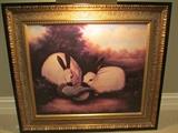 HIMALAYAN BUNNIES - HANDMADE OIL PAINTING (REPRODUCTION)
ARTIST:  ZHU JIN BO
