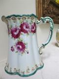 ANTIQUE PITCHER W/ ROSES
