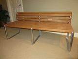 VINTAGE MID-CENTURY SLAT BENCH
