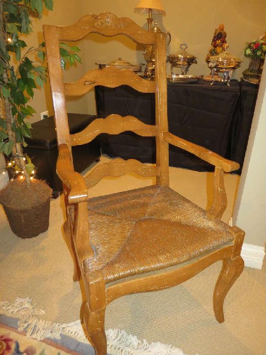 SLATE BACK CHAIR
WITH RUSH SEAT
